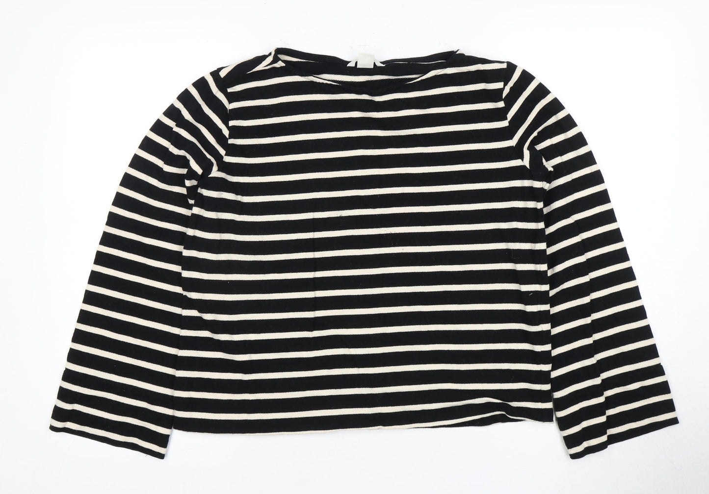 Womens UK Size 12 H&M Black Basic T-Shirt
