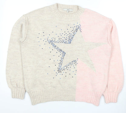 Womens UK Size M NEXT Pink Pullover Jumper