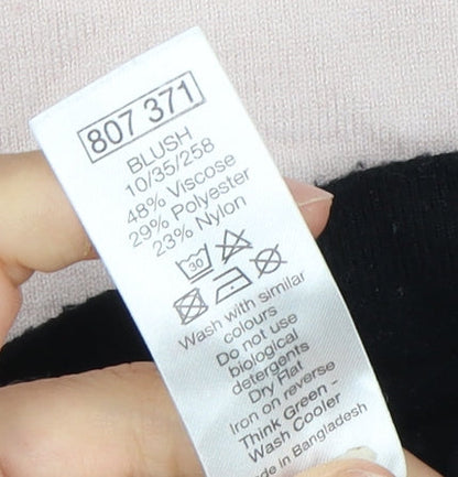 M&Co Women's Pink High Neck Knit Blouse Size 18