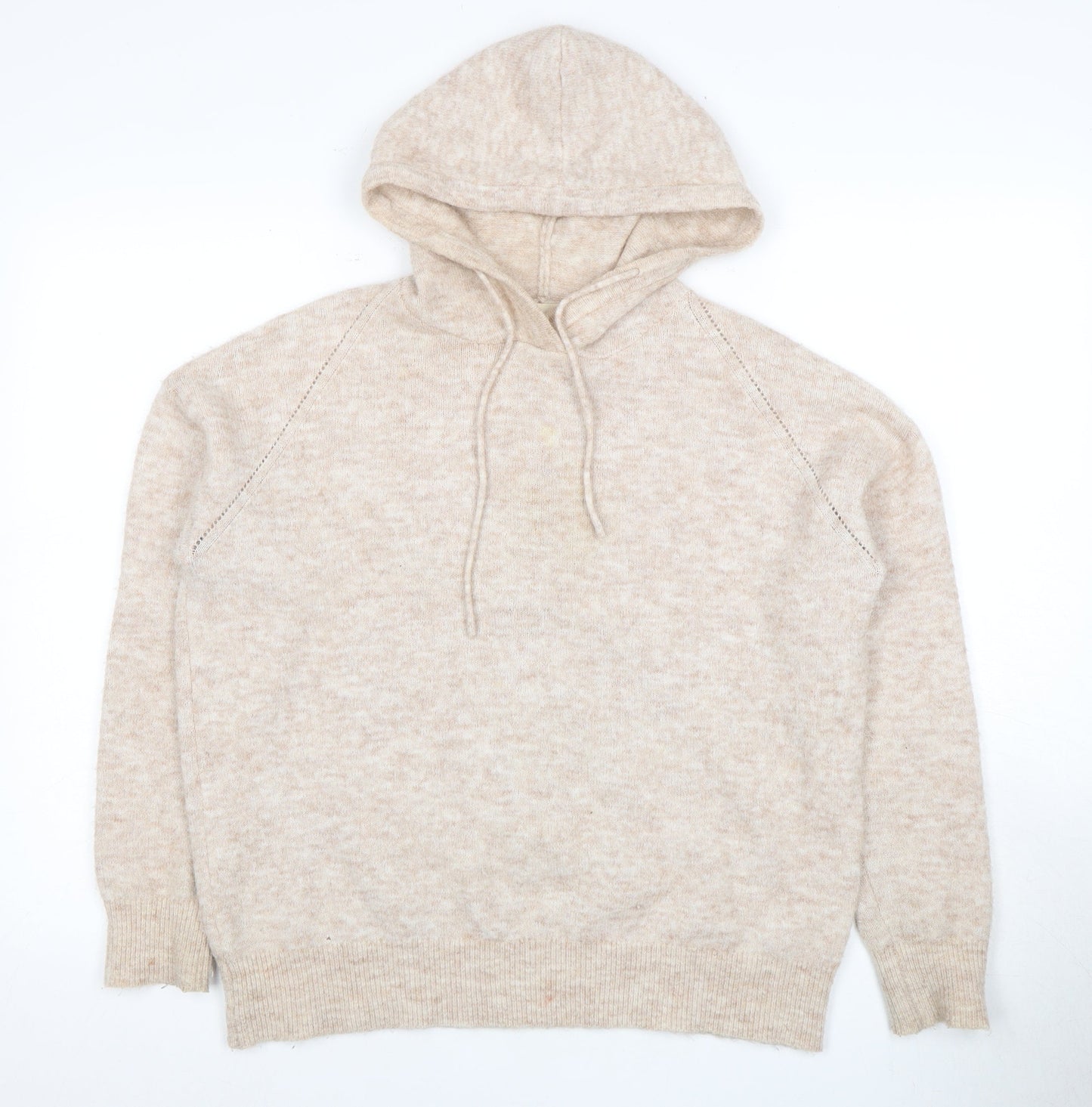 Hush Women's Beige Hooded Pullover Jumper XS