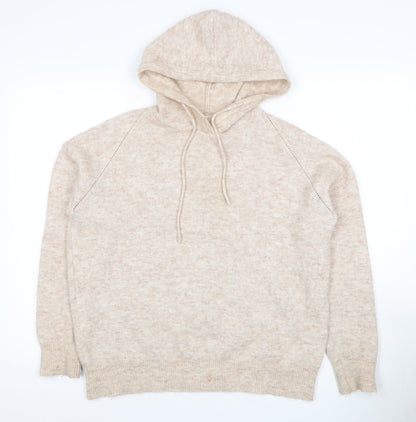 Hush Women's Beige Hooded Pullover Jumper XS