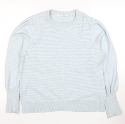 Womens UK Size L YAYA Blue Pullover Jumper