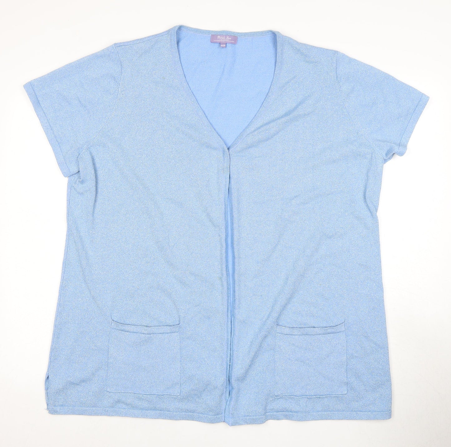 Womens UK Size 18 Michele Hope Blue Cardigan Jumper