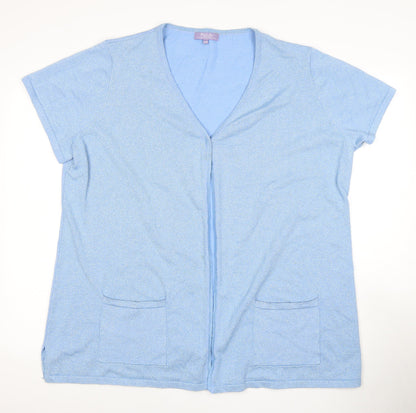Womens UK Size 18 Michele Hope Blue Cardigan Jumper
