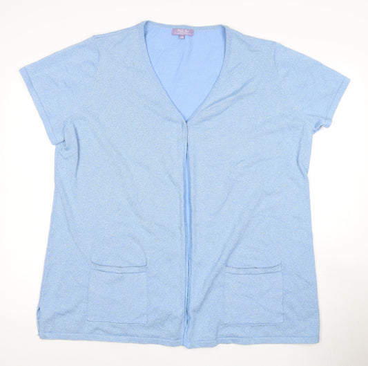 Womens UK Size 18 Michele Hope Blue Cardigan Jumper