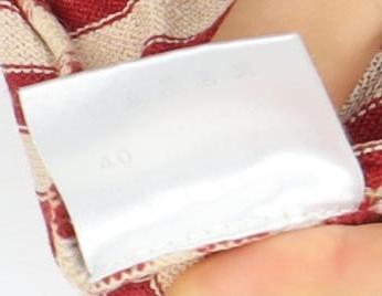 Basler Women's Red Striped Cotton T-Shirt, Size 12