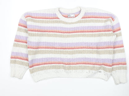 Womens UK Size L Hollister Multicoloured Pullover Jumper