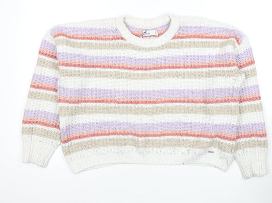 Womens UK Size L Hollister Multicoloured Pullover Jumper
