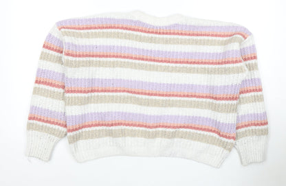Womens UK Size L Hollister Multicoloured Pullover Jumper