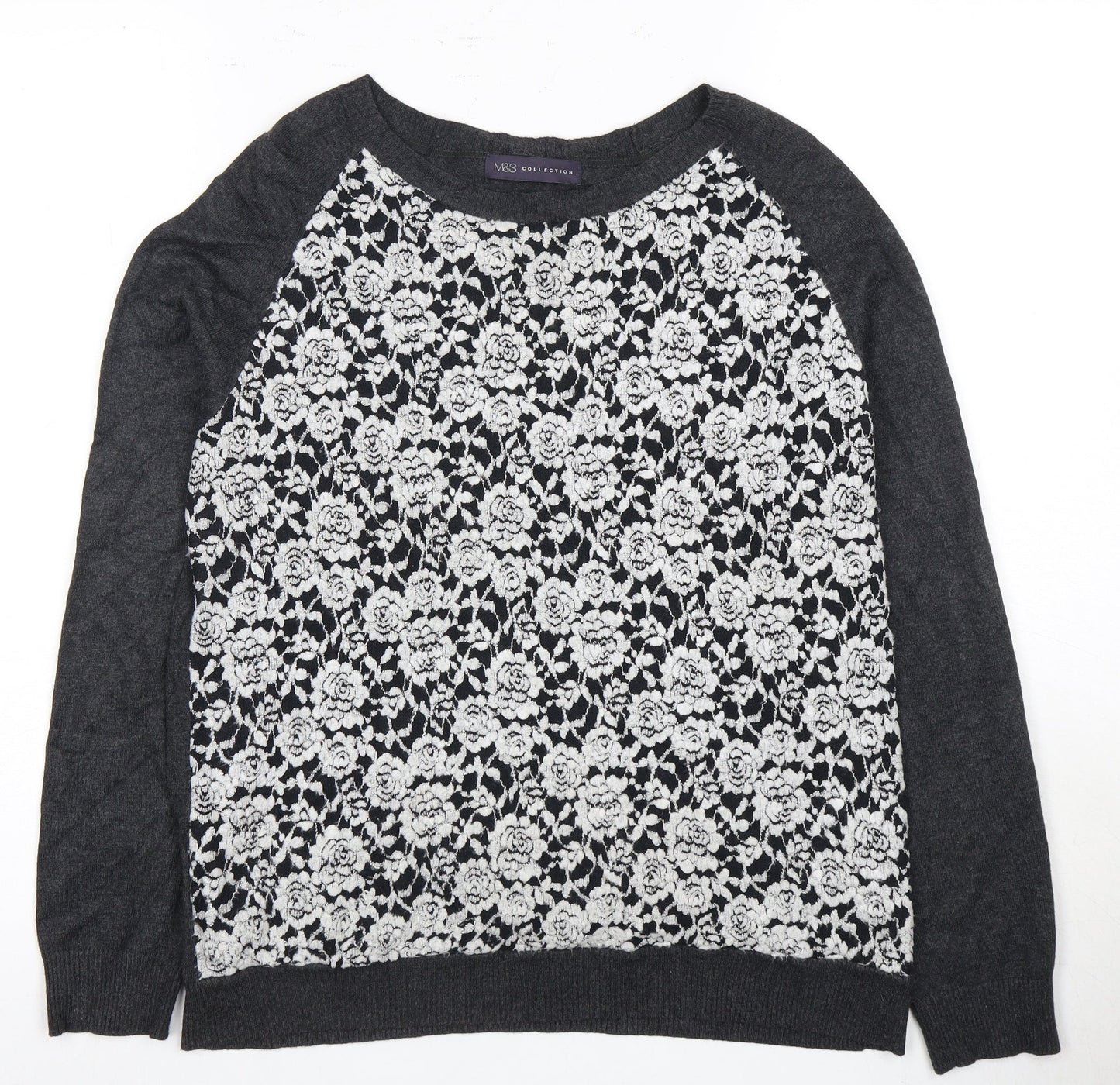 Womens UK Size 12 Marks and Spencer Black Pullover Jumper