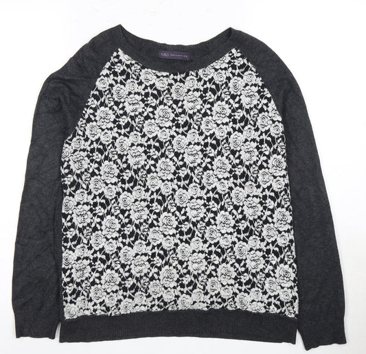 Womens UK Size 12 Marks and Spencer Black Pullover Jumper