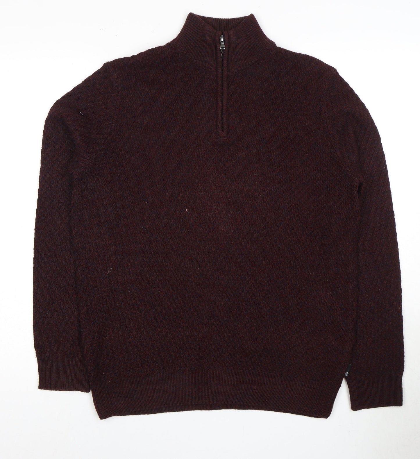 Burton Menswear Men's Brown Pullover M High Neck