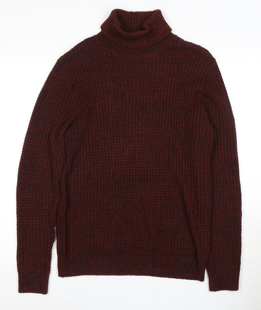 Next Men’s Brown Roll Neck Pullover Jumper Size M
