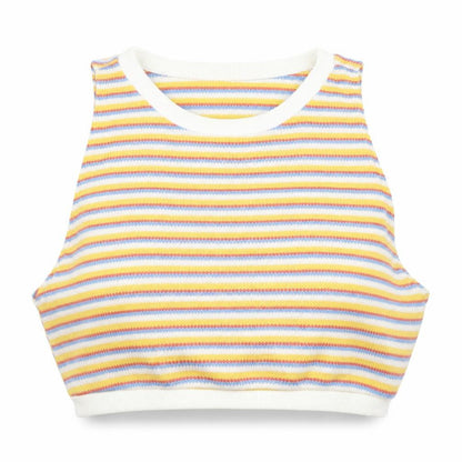 Womens UK Size 4 Zara Multicoloured Cropped Tank