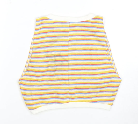 Womens UK Size 4 Zara Multicoloured Cropped Tank