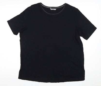 Womens UK Size 18 Marks and Spencer Black Basic T-Shirt
