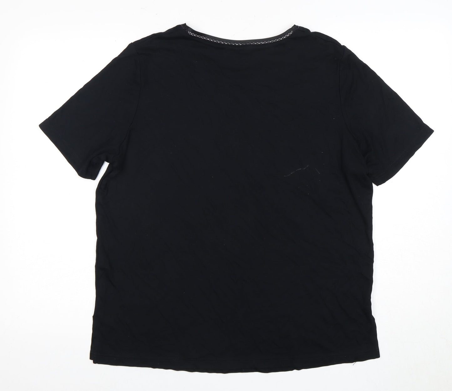 Womens UK Size 18 Marks and Spencer Black Basic T-Shirt