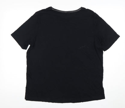 Womens UK Size 18 Marks and Spencer Black Basic T-Shirt