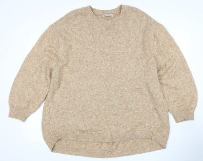 Womens UK Size L Stradivarius Beige Pullover Jumper