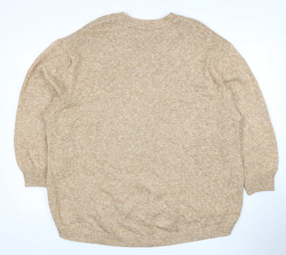 Womens UK Size L Stradivarius Beige Pullover Jumper