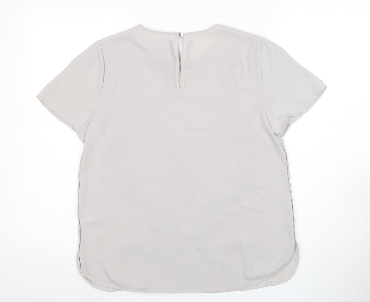 Womens UK Size 10 Oasis Grey Basic Blouse