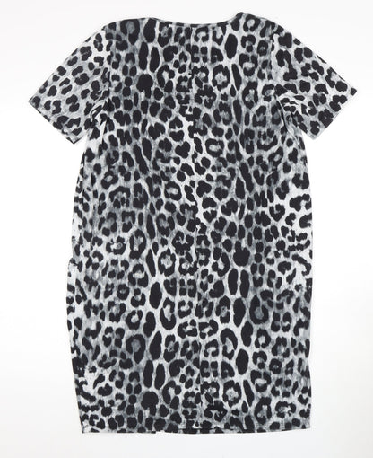 Roman Women's Animal Print Short Sleeve Dress, Size 12