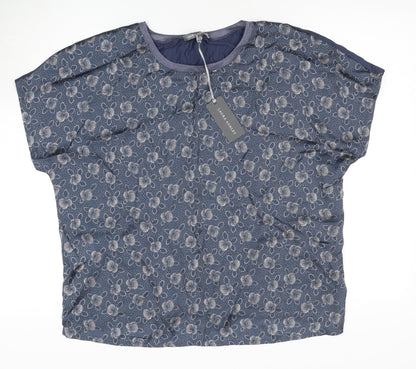 Laura Ashley Women's Blue Floral Blouse, Size 18