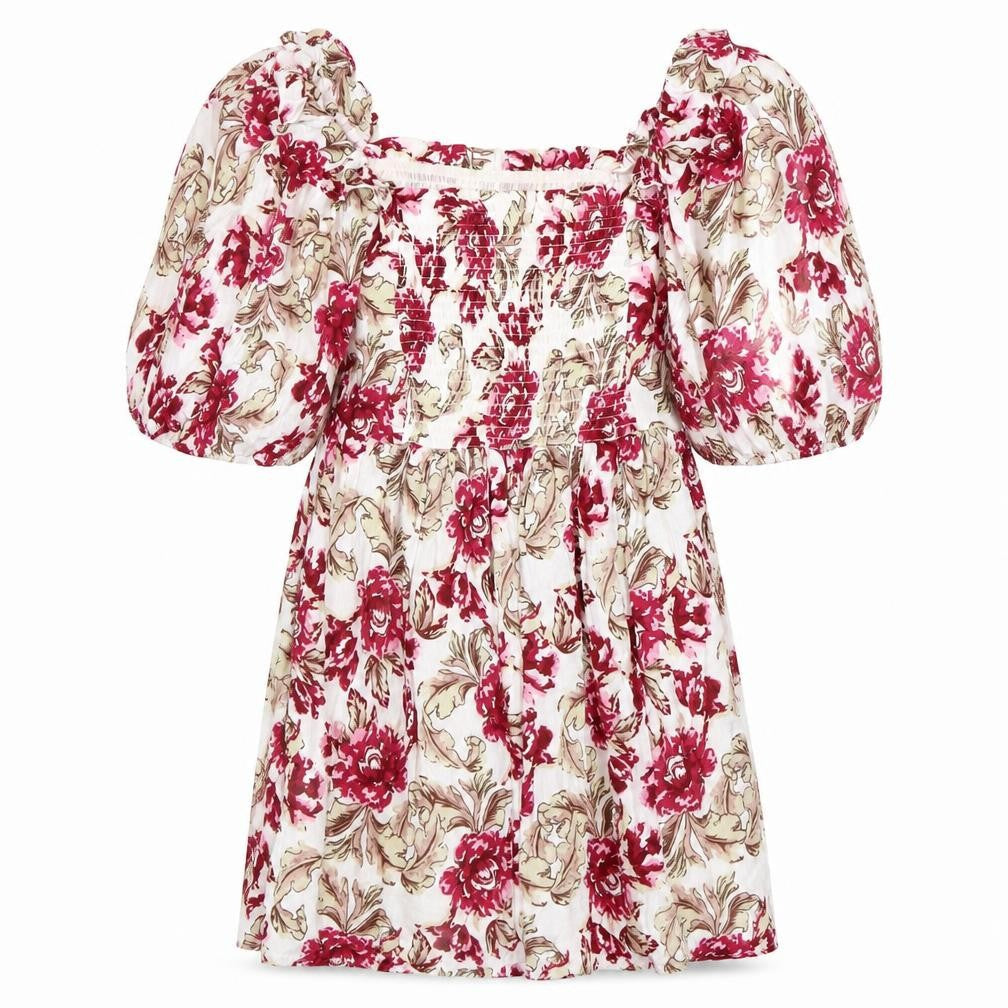 River Island Women's Floral Puff Sleeve Dress