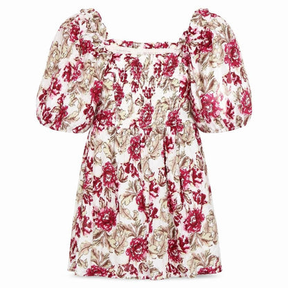 River Island Women's Floral Puff Sleeve Dress