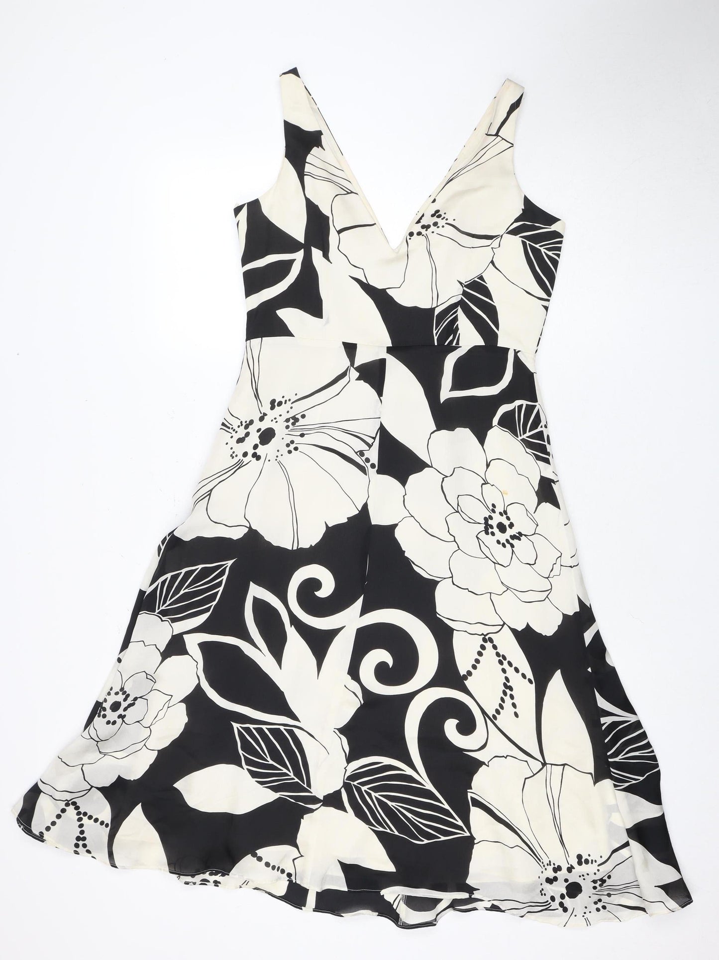 French Connection Women's Floral Silk Dress Size 10