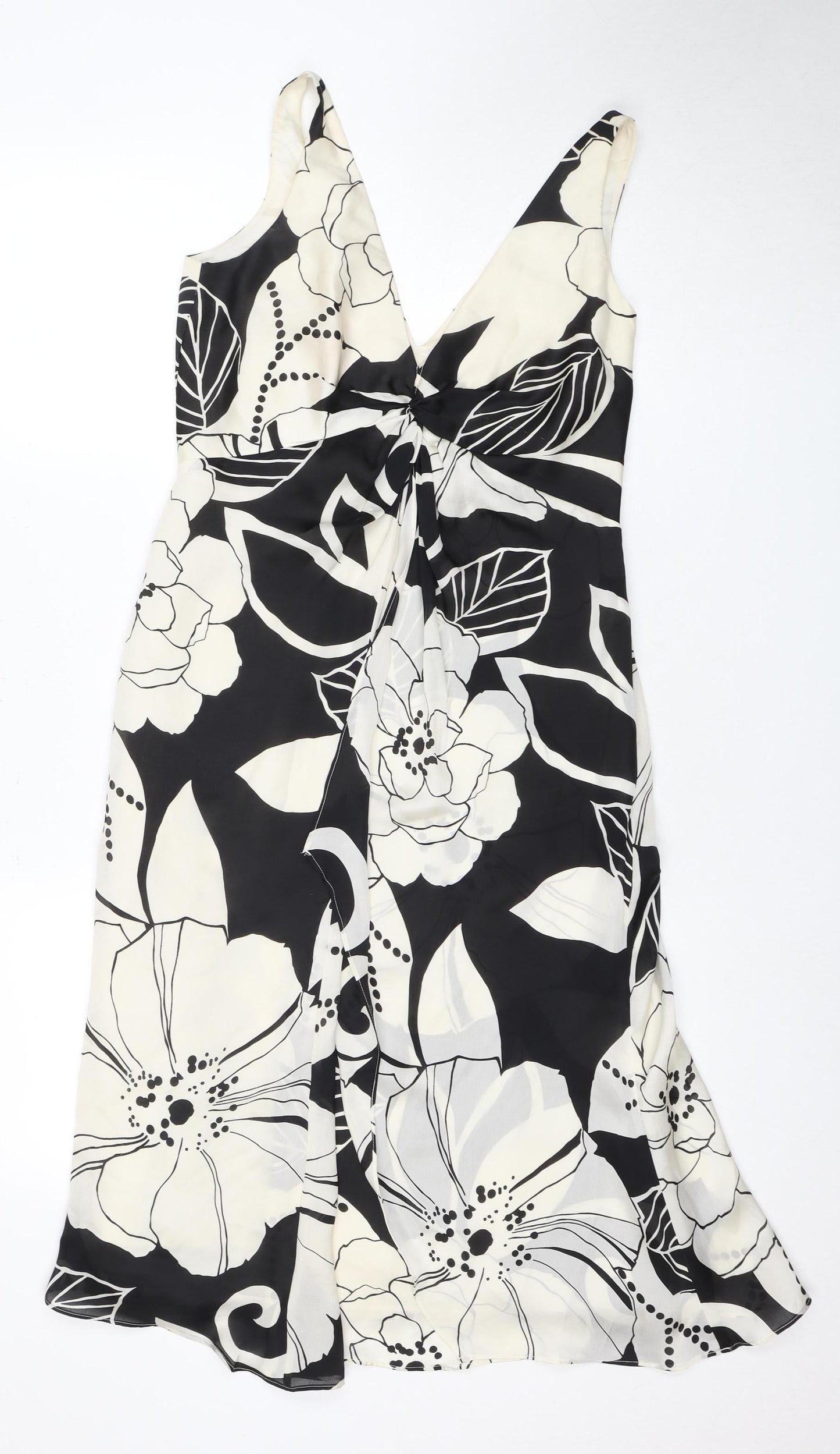 French Connection Women's Floral Silk Dress Size 10