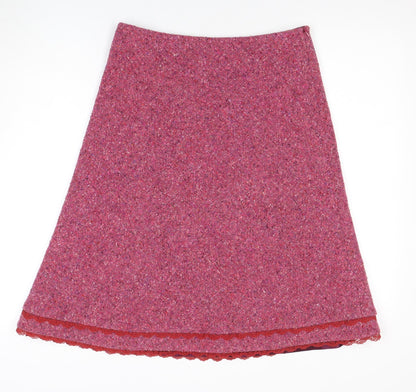 Boden Women’s Pink A-Line Wool Skirt Size 10