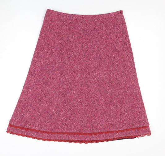 Boden Women’s Pink A-Line Wool Skirt Size 10
