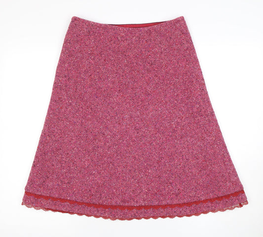 Boden Women’s Pink A-Line Wool Skirt Size 10