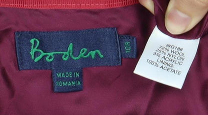 Boden Women’s Pink A-Line Wool Skirt Size 10