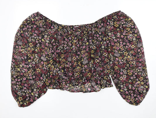 Womens UK Size 8 MNG Multicoloured Basic Blouse
