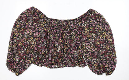 Womens UK Size 8 MNG Multicoloured Basic Blouse