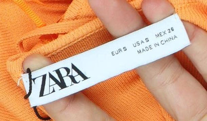 Zara Women’s Orange Bodysuit, UK 12, Casual Spring Style
