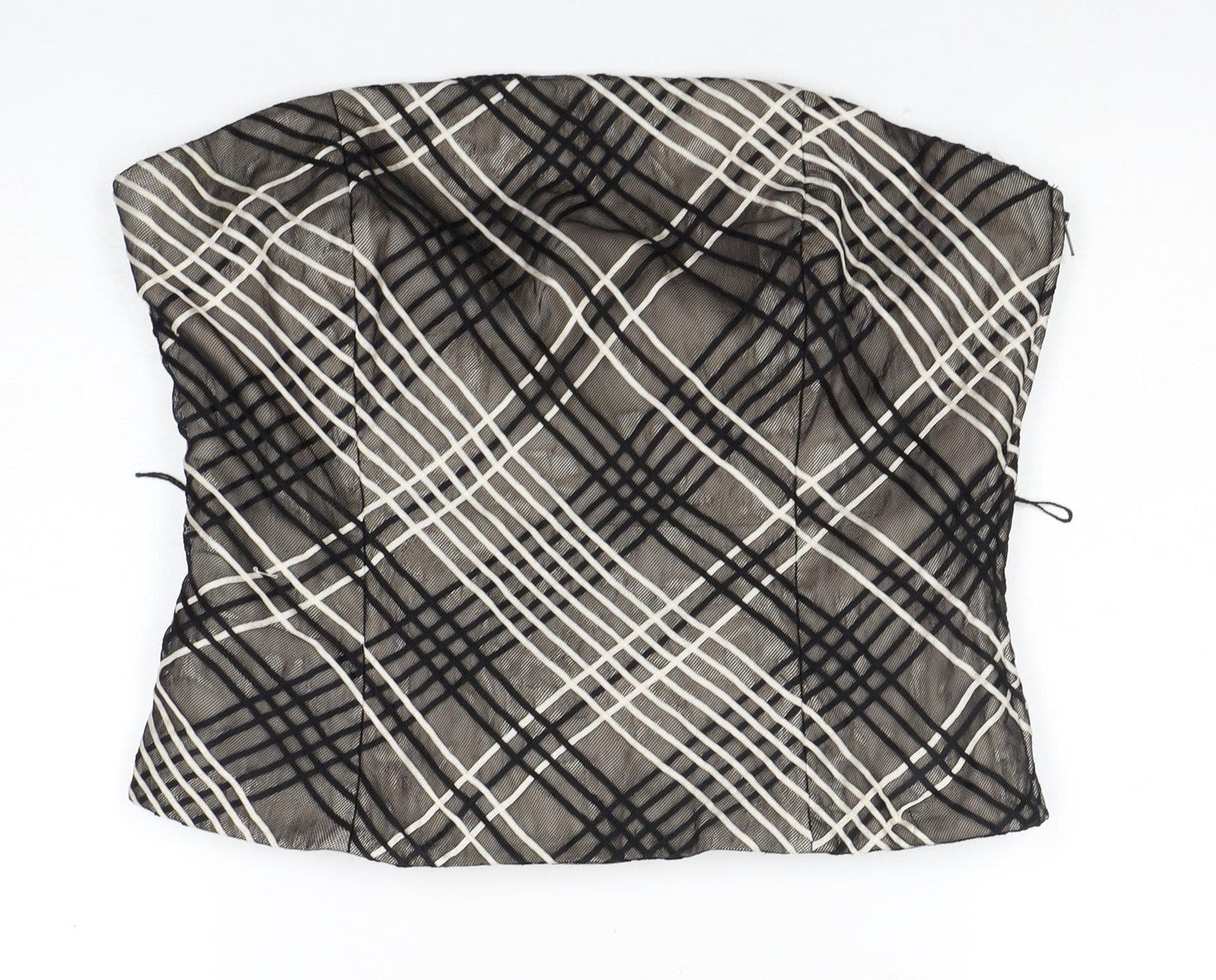 Coast Women's Black Geometric Strapless Top Size 14