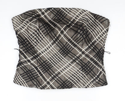 Coast Women's Black Geometric Strapless Top Size 14