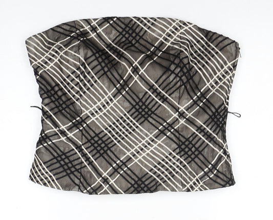 Coast Women's Black Geometric Strapless Top Size 14