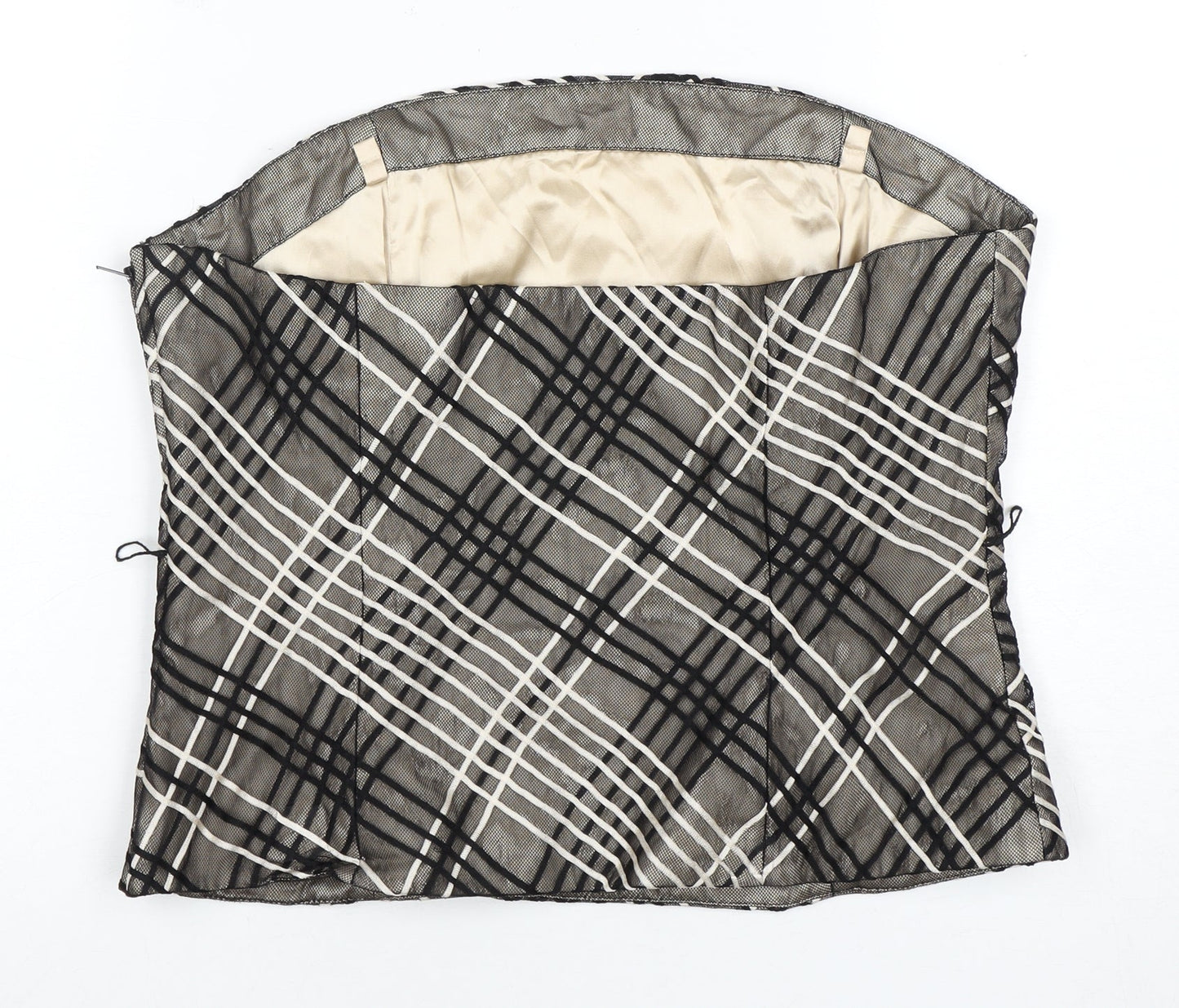 Coast Women's Black Geometric Strapless Top Size 14