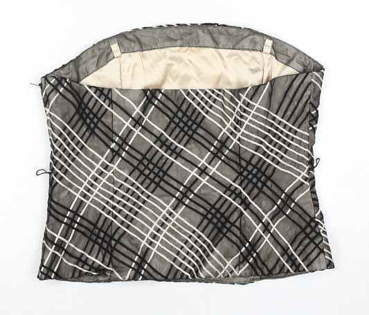 Coast Women's Black Geometric Strapless Top Size 14