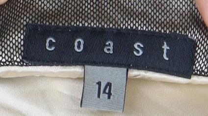 Coast Women's Black Geometric Strapless Top Size 14