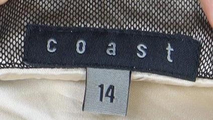 Coast Women's Black Geometric Strapless Top Size 14