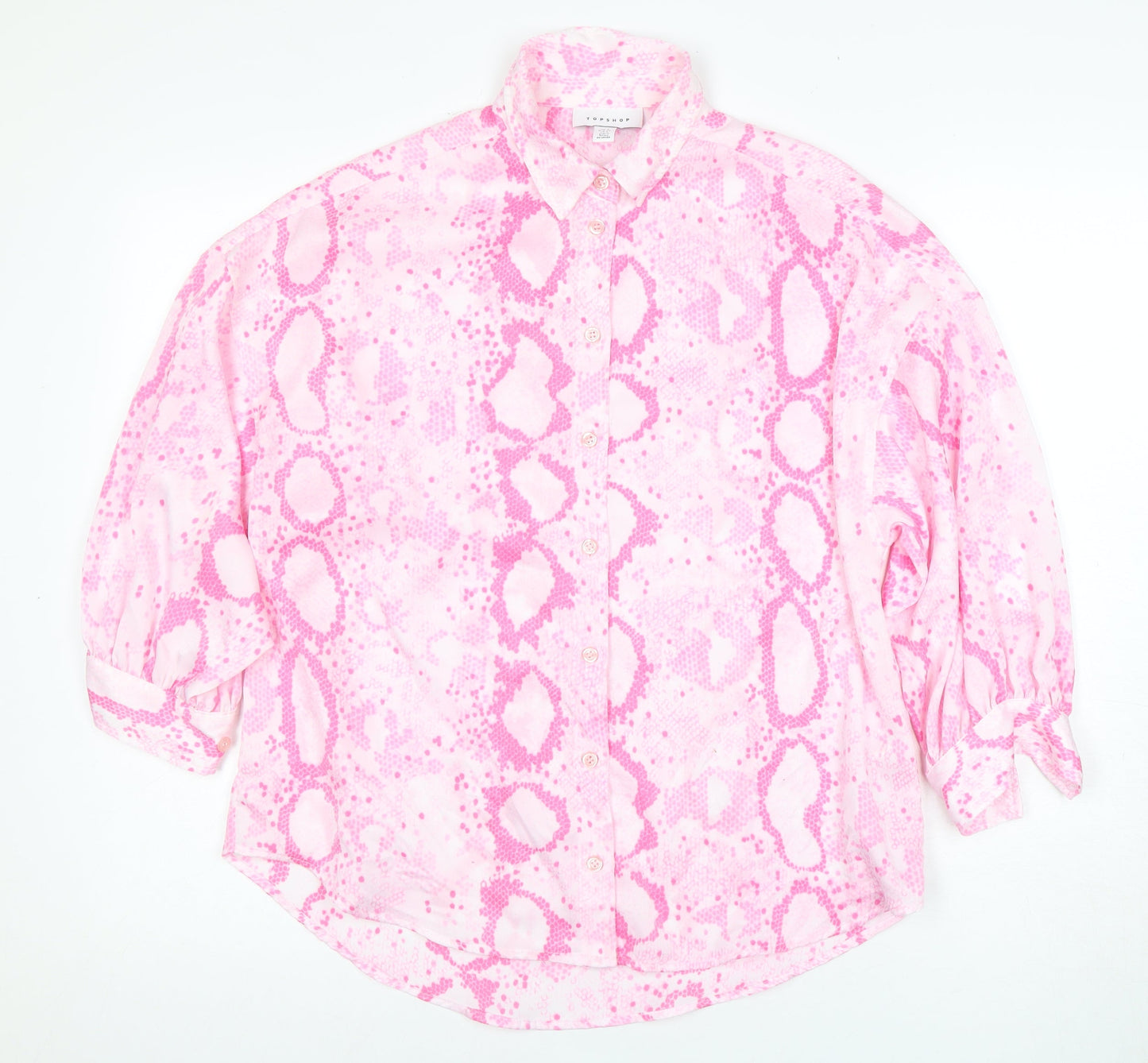 Womens UK Size 6 Topshop Pink  Button-Up
