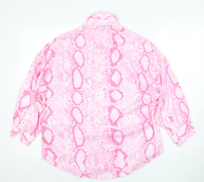 Womens UK Size 6 Topshop Pink  Button-Up