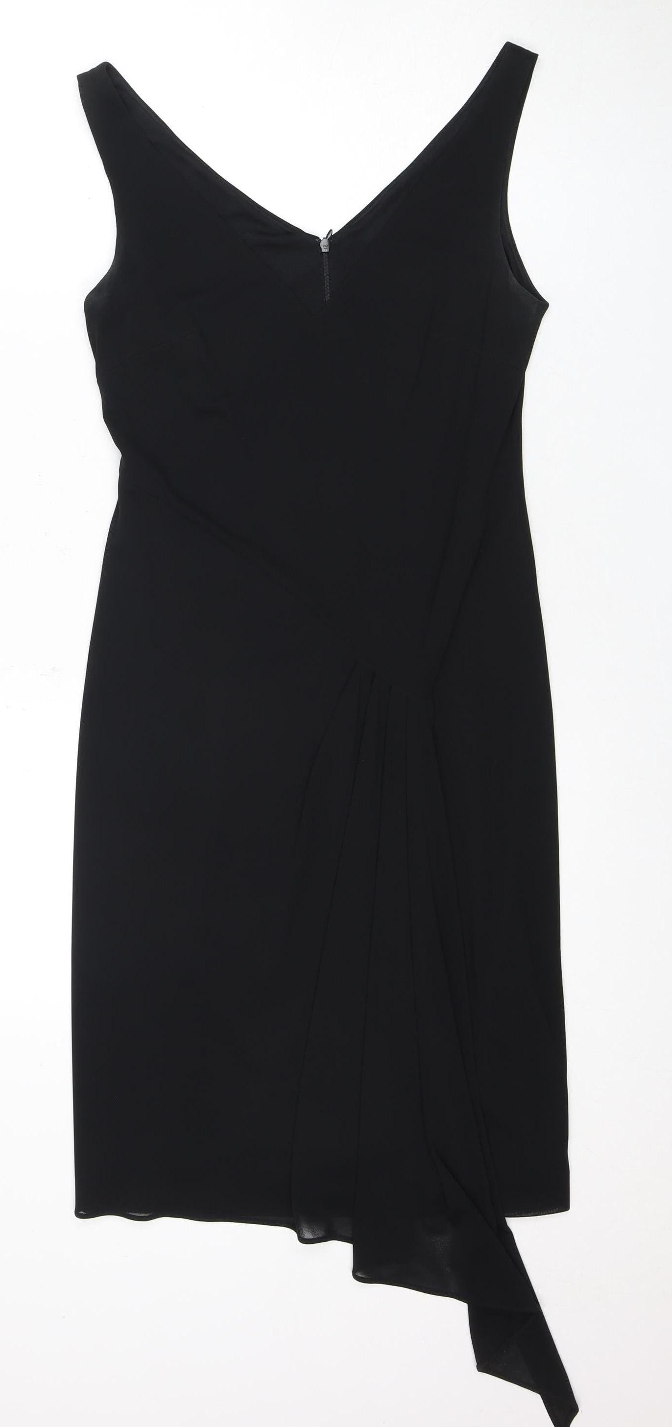 David Meister Women's Black Asymmetric Dress Size 4