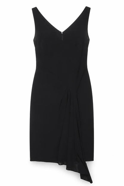David Meister Women's Black Asymmetric Dress Size 4