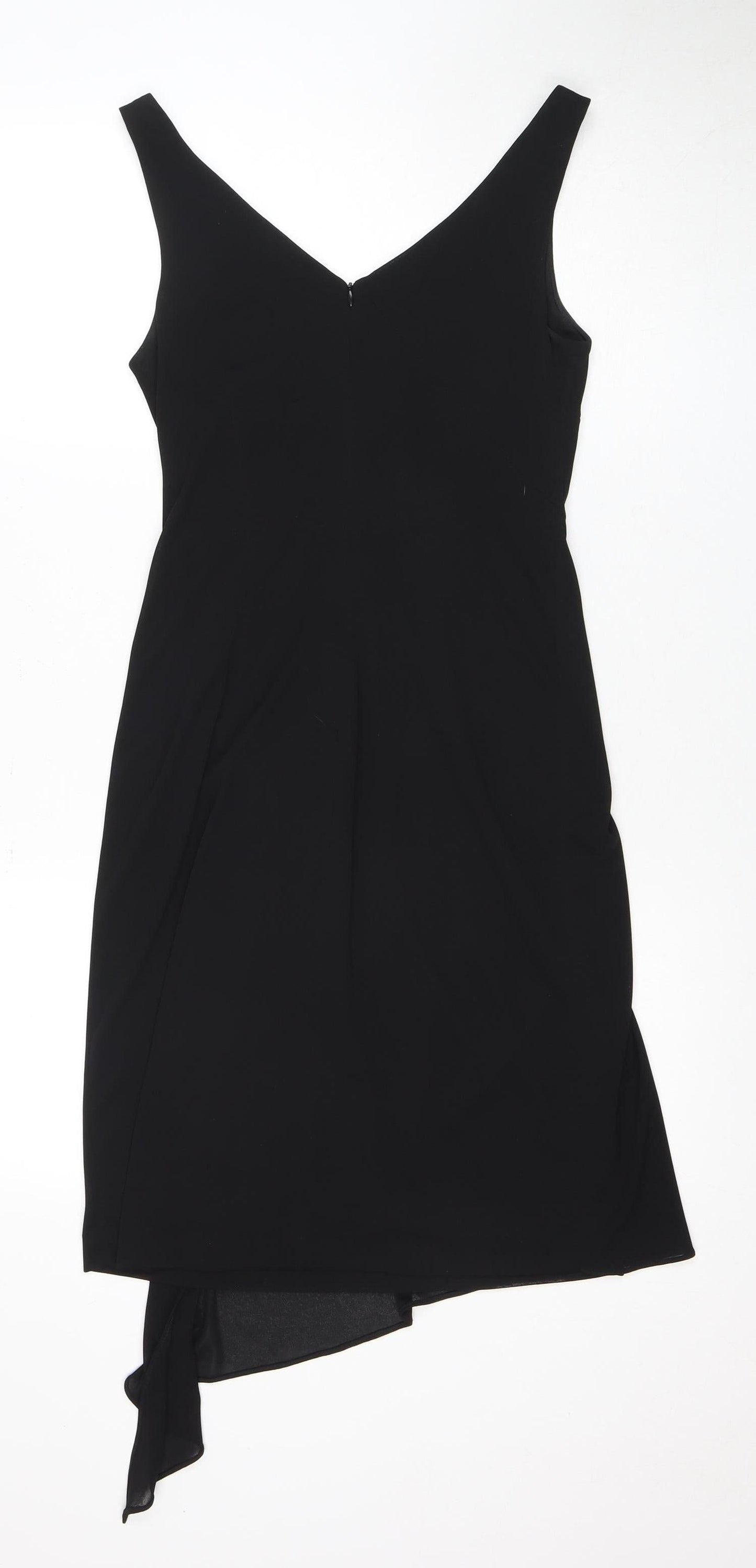 David Meister Women's Black Asymmetric Dress Size 4